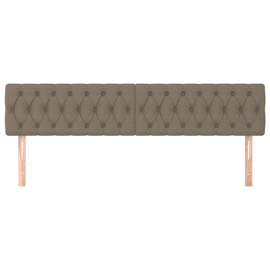vidaXL Hoofdborden 180x7x78/88 cm stof taupe, foto 2