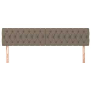Čela postele 2 ks taupe 90x7x78/88 cm textil - obrázek 3