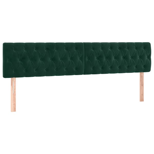 vidaXL voodipeatsid, tumeroheline, 180x7x78/88 cm, samet