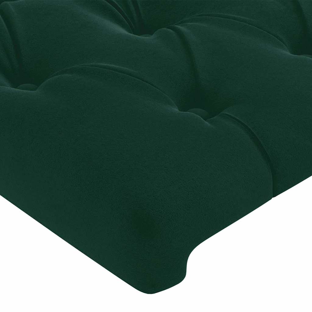 vidaXL Hoofdborden 180x7x78/88 cm fluweel donkergroen groen, foto 4