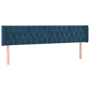 vidaXL voodipeatsid, tumesinine, 180x7x78/88 cm, samet