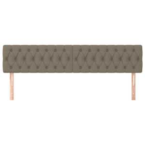 Čelo postele 2 ks taupe 100x7x78/88 cm textil - obrázek 3