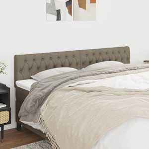 Čelo postele 2 ks taupe 100x7x78/88 cm textil - obrázek 1
