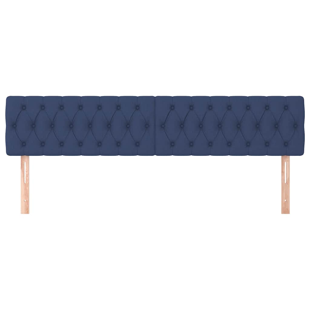 vidaXL Hoofdborden 200x7x78/88 cm stof blauw, foto 2