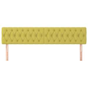 vidaXL Kopfteile 2 Stk. Gr&uuml;n 100x7x78/88 cm Stoff