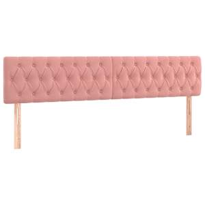 vidaXL voodipeatsid, roosa, 200x7x78/88 cm, samet