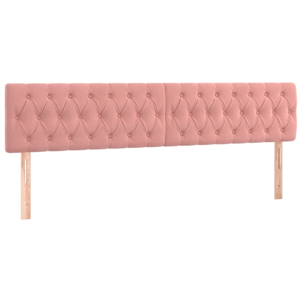 vidaXL voodipeatsid, roosa, 200x7x78/88 cm, samet