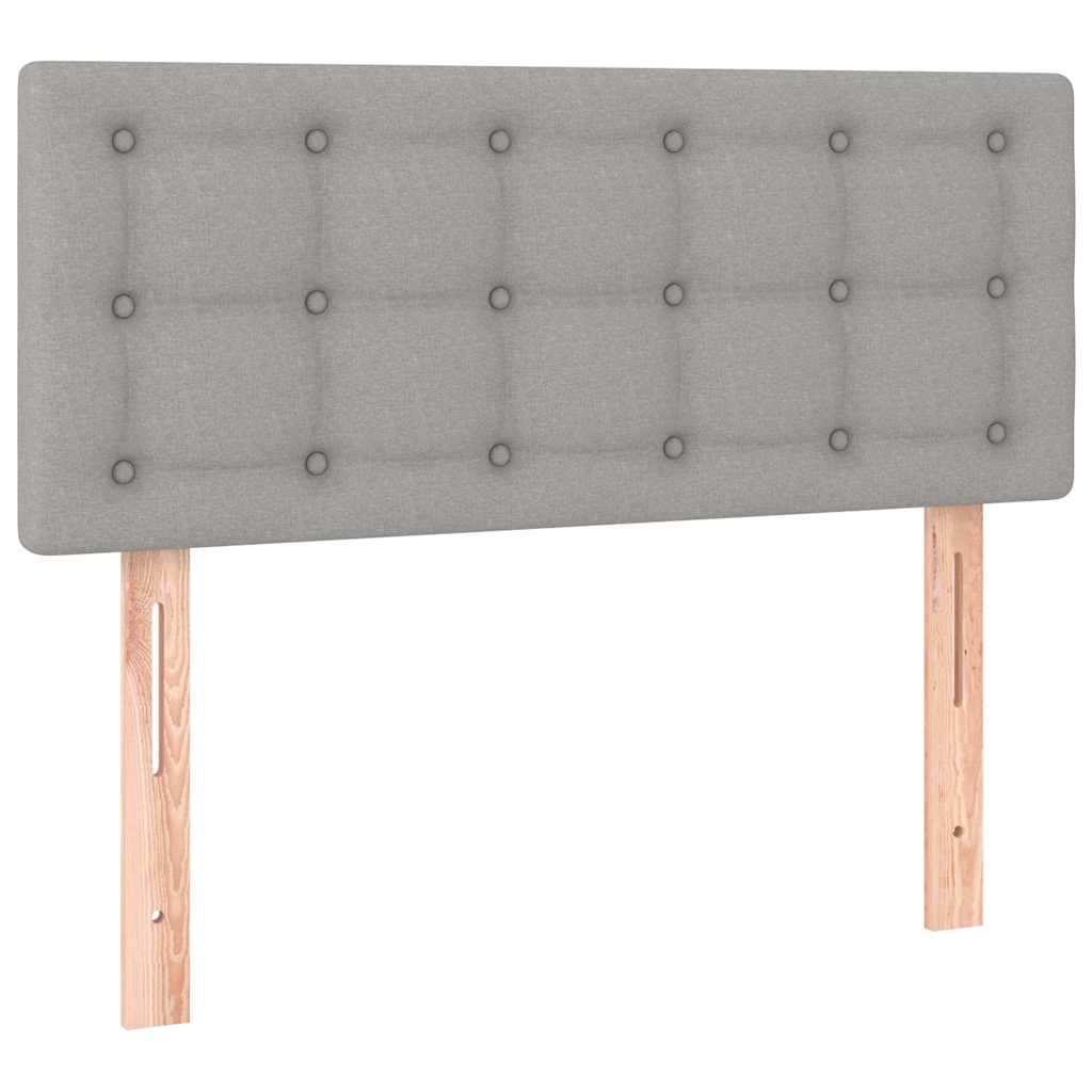 vidaXL Tăblie de pat, gri deschis, 80x5x78/88 cm, textil