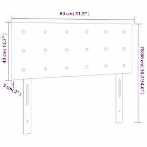 Čelo postele světle šedé 80 x 5 x 78/88 cm textil - obrázek 8