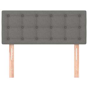 Čelo postele tmavě šedé 80 x 5 x 78/88 cm textil - obrázek 3