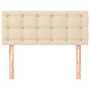 Čelo postele krémové 80 x 5 x 78/88 cm textil - obrázek 3