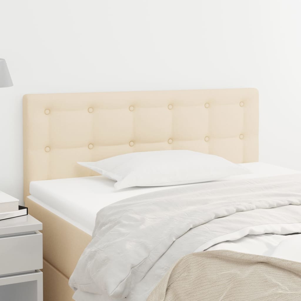 vidaXL Tăblie de pat, crem, 80x5x78/88 cm, textil