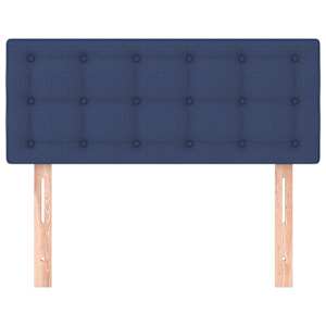 Čelo postele modré 80 x 5 x 78/88 cm textil - obrázek 3
