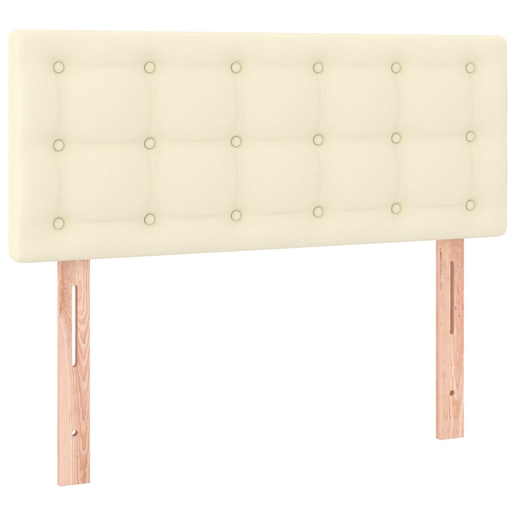 vidaXL Čelo postele krémové 80 x 5 x 78/88 cm umělá kůže