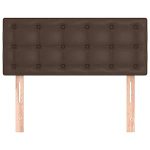 vidaXL Čelo postele hněd&eacute; 80 x 5 x 78/88 cm uměl&aacute; kůže