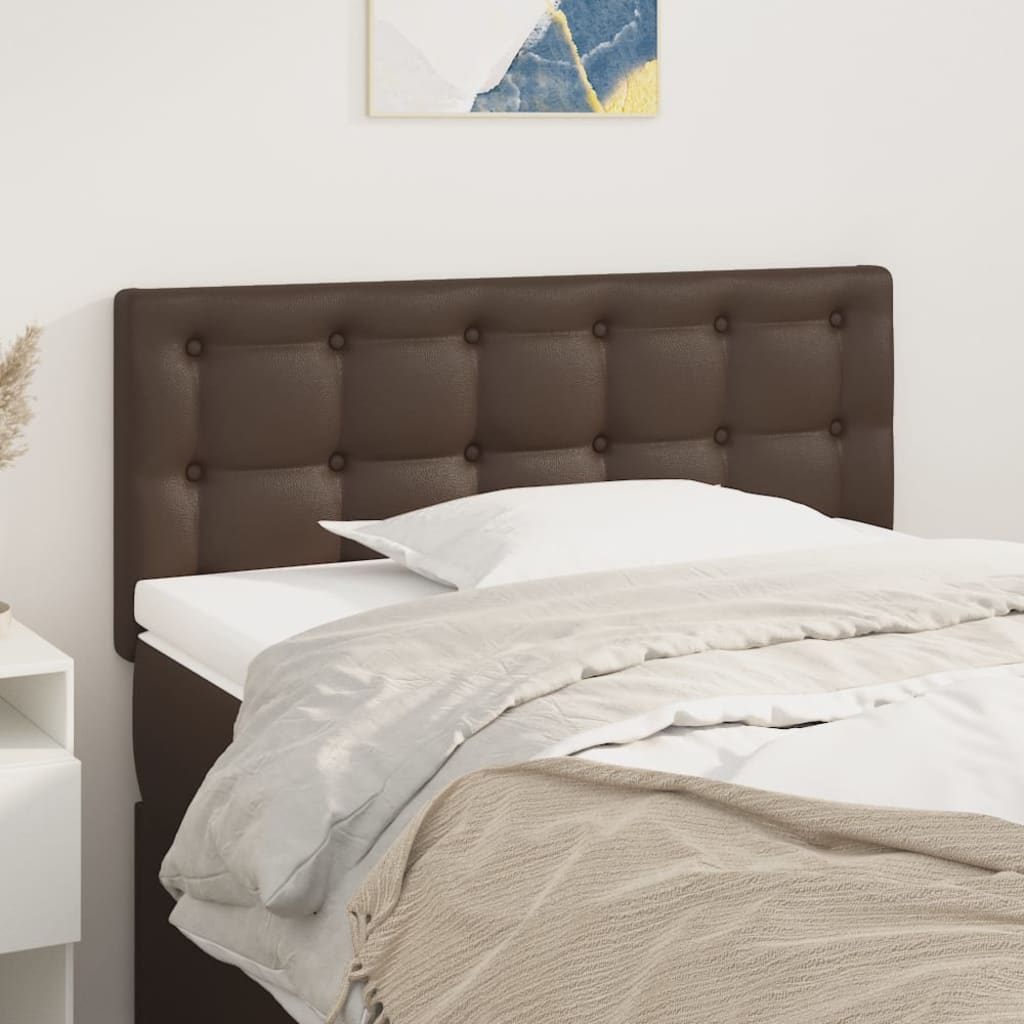 vidaXL Tăblie de pat, maro, 80x5x78/88 cm, piele ecologică