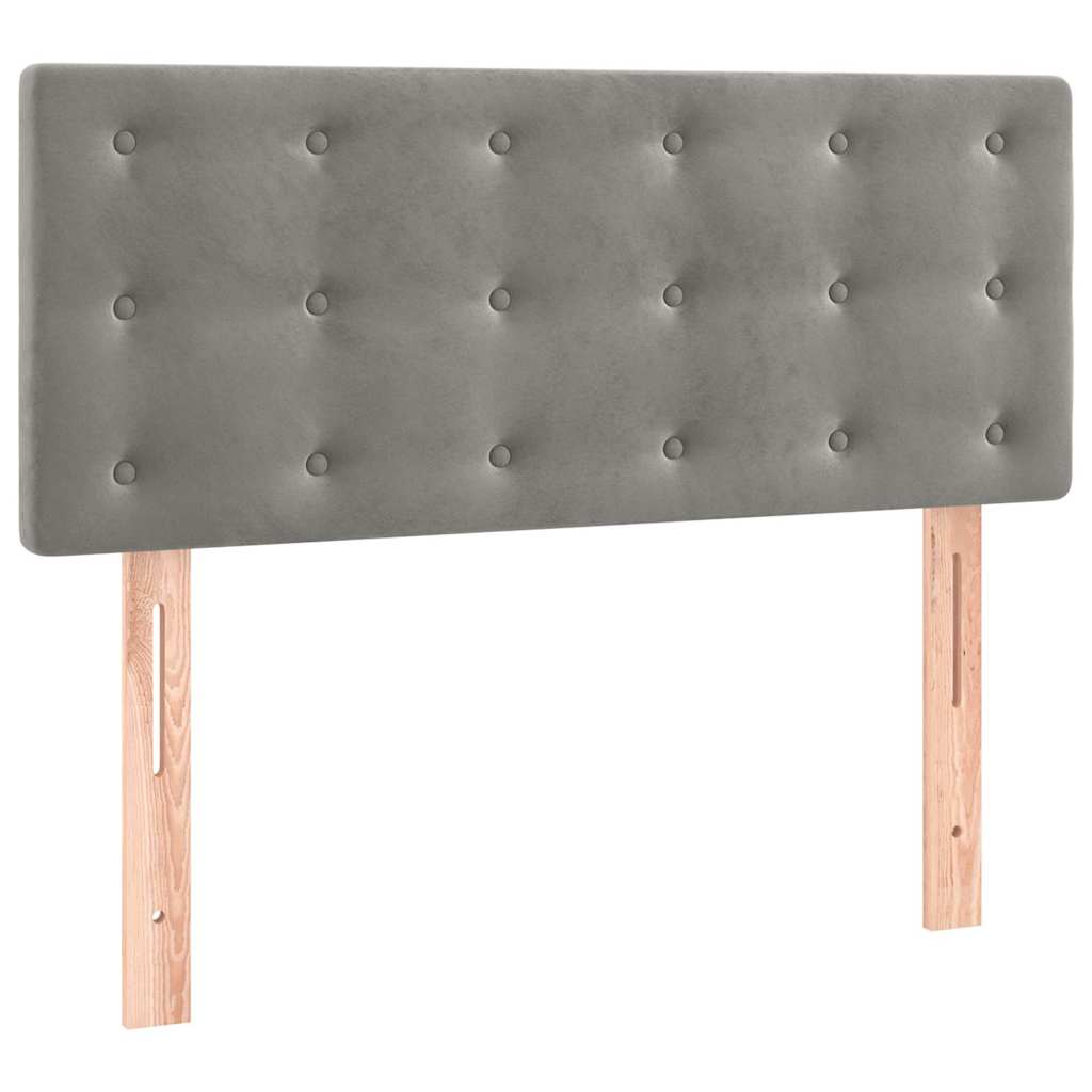 vidaXL Hoofdbord 80x5x78/88 cm fluweel lichtgrijs grijs, foto 3