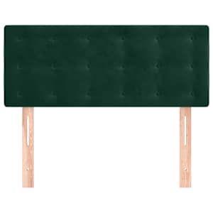Čelo postele tmavě zelené 80 x 5 x 78/88 cm samet - obrázek 3