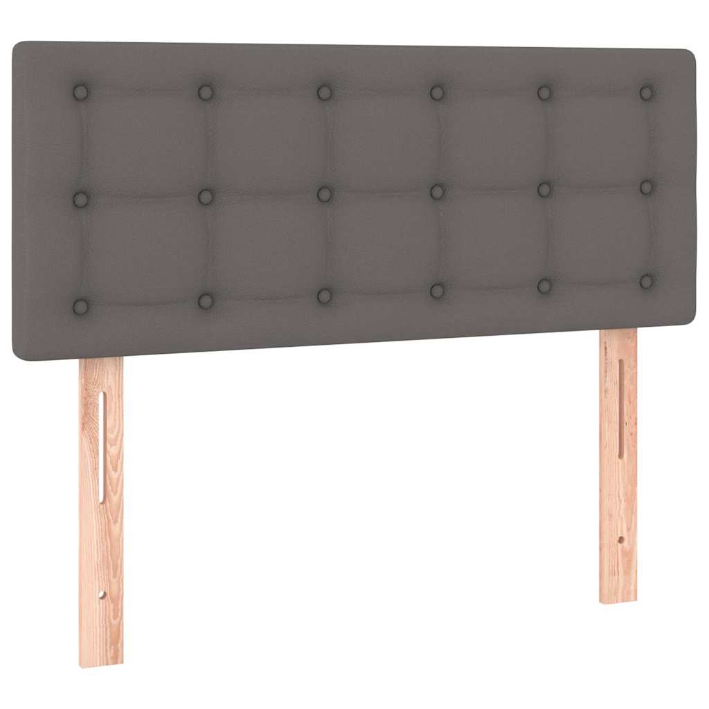 vidaXL Tăblie de pat, gri, 90x5x78/88 cm, piele ecologică