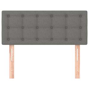 Čelo postele tmavě šedé 100x5x78/88 cm textil - obrázek 3