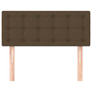 Čelo postele tmavě hnědé 100x5x78/88 cm textil - obrázek 3