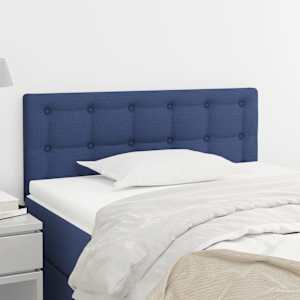 Čelo postele modré 100x5x78/88 cm textil - obrázek 1
