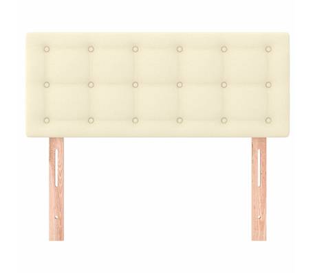 vidaXL Posteljno vzglavje krem 100x5x78/88 cm umetno usnje