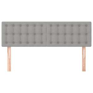Čela postele 2 ks světle šedá 72 x 5 x 78/88 cm textil - obrázek 3