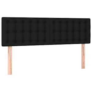 vidaXL voodipeatsid, must, 144x5x78/88 cm, kangas