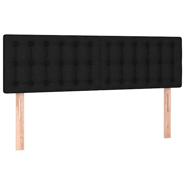vidaXL voodipeatsid, must, 144x5x78/88 cm, kangas