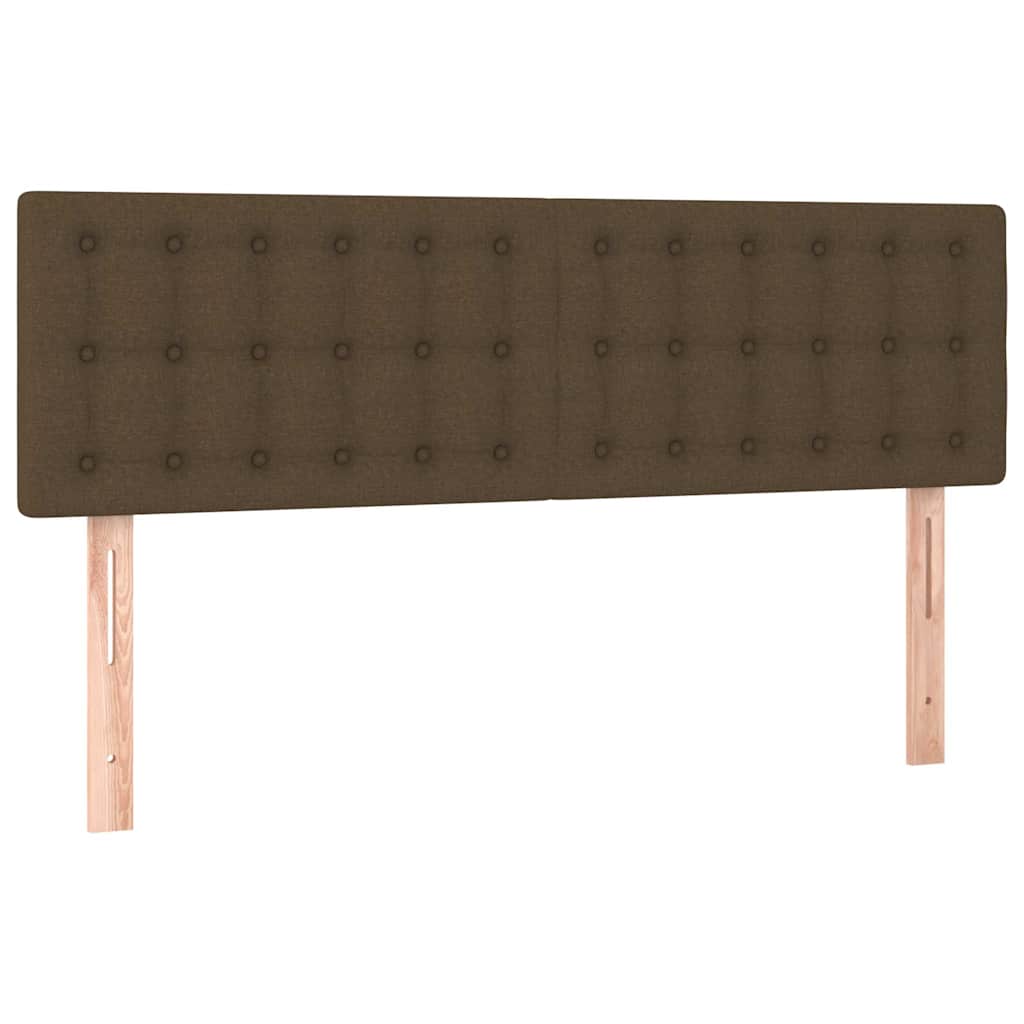 vidaXL Hoofdborden 144x5x78/88 cm stof donkerbruin bruin, foto 3