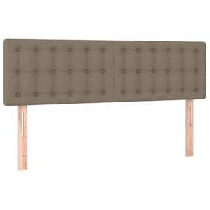 Čela postele 2 ks taupe 72 x 5 x 78/88 cm textil - obrázek 2