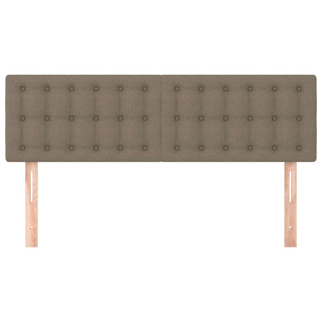 vidaXL Hoofdborden 144x5x78/88 cm stof taupe, foto 2
