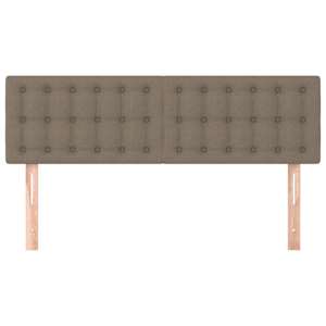 Čela postele 2 ks taupe 72 x 5 x 78/88 cm textil - obrázek 3