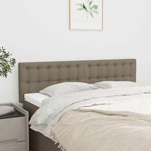 Čela postele 2 ks taupe 72 x 5 x 78/88 cm textil - obrázek 1