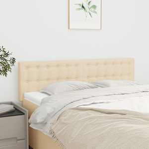 Posteljno vzglavje krem 144x5x78/88 cm blago