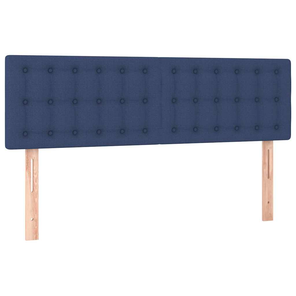 vidaXL Hoofdborden 144x5x78/88 cm stof blauw, foto 3