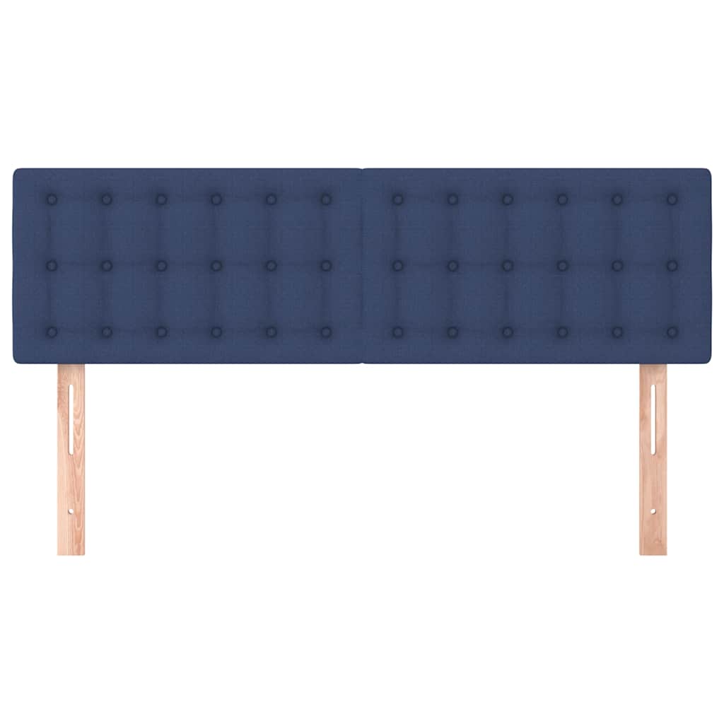 vidaXL Hoofdborden 144x5x78/88 cm stof blauw, foto 2