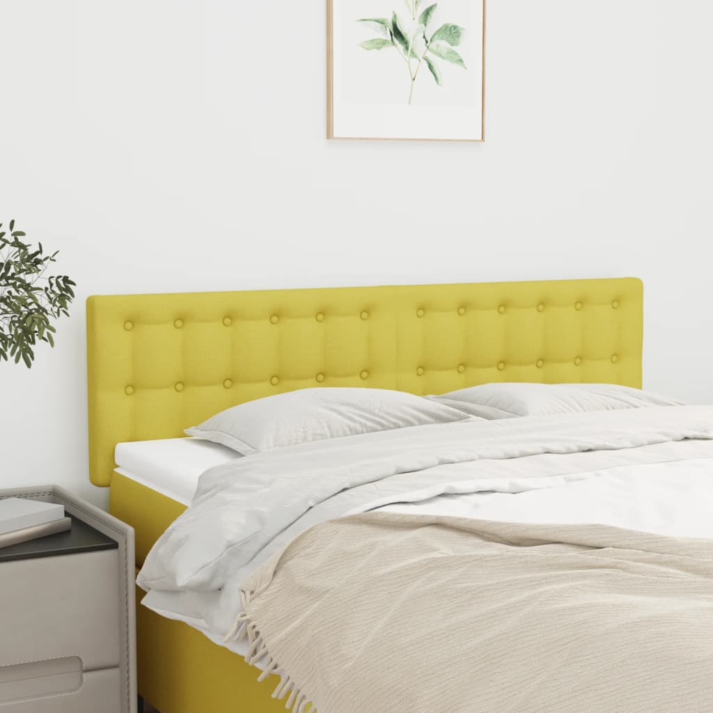 Têtes de lit 2 pcs Vert 72x5x78/88 cm Tissu