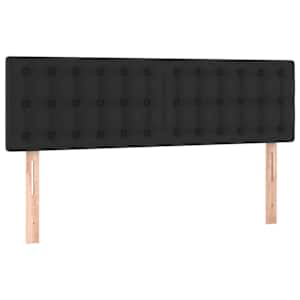 vidaXL voodipeatsid, must, 144x5x78/88 cm, kunstnahk