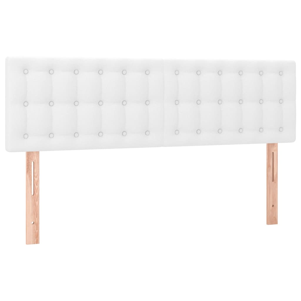 vidaXL Hoofdborden 144x5x78/88 cm kunstleer wit, foto 3