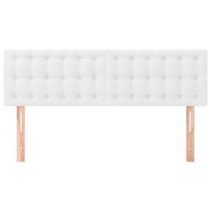 Čela postele 2 ks bílá 72 x 5 x 78/88 cm umělá kůže - obrázek 3