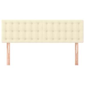 Čela postele 2 ks krémová 72 x 5 x 78/88 cm umělá kůže - obrázek 3