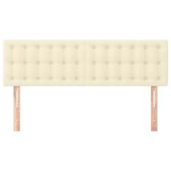 vidaXL Cabeceiras creme 144x5x78/88 cm couro artificial