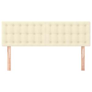 vidaXL Cabeceiras creme 144x5x78/88 cm couro artificial