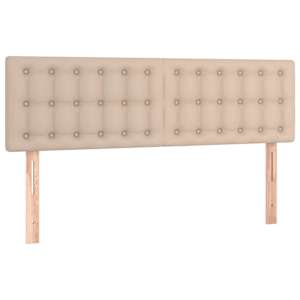 vidaXL voodipeatsid, cappuccino, 144x5x78/88 cm, kunstnahk