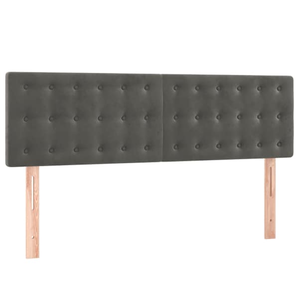 vidaXL voodipeatsid, tumehall, 144x5x78/88 cm, samet