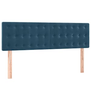 vidaXL voodipeatsid, tumesinine, 144x5x78/88 cm, samet