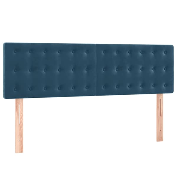 vidaXL voodipeatsid, tumesinine, 144x5x78/88 cm, samet