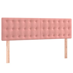 vidaXL voodipeatsid, roosa, 144x5x78/88 cm, samet